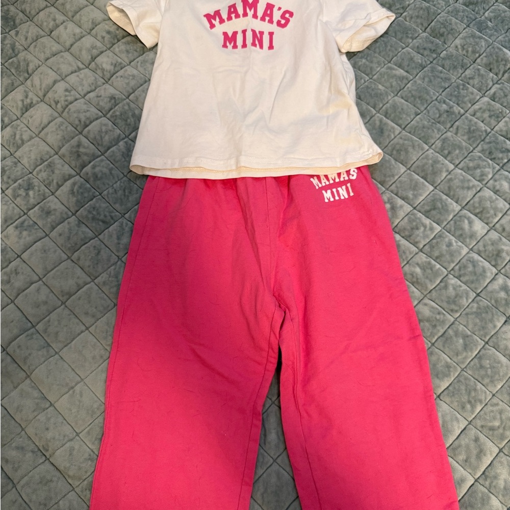 SHEIN Mama's Mini White and Pink Set